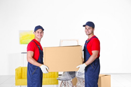 Removal team handling house move in Hackney Wick