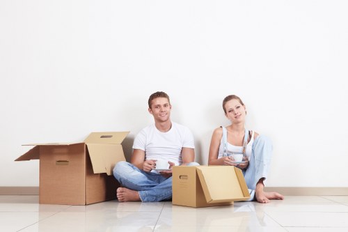 Moving furniture and boxes with a Hackney Wick man and van team