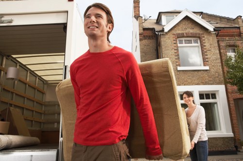 Packed van ready for a house move near Hackney Wick