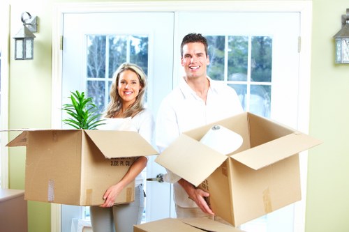 Packing and handling office furniture during a local move